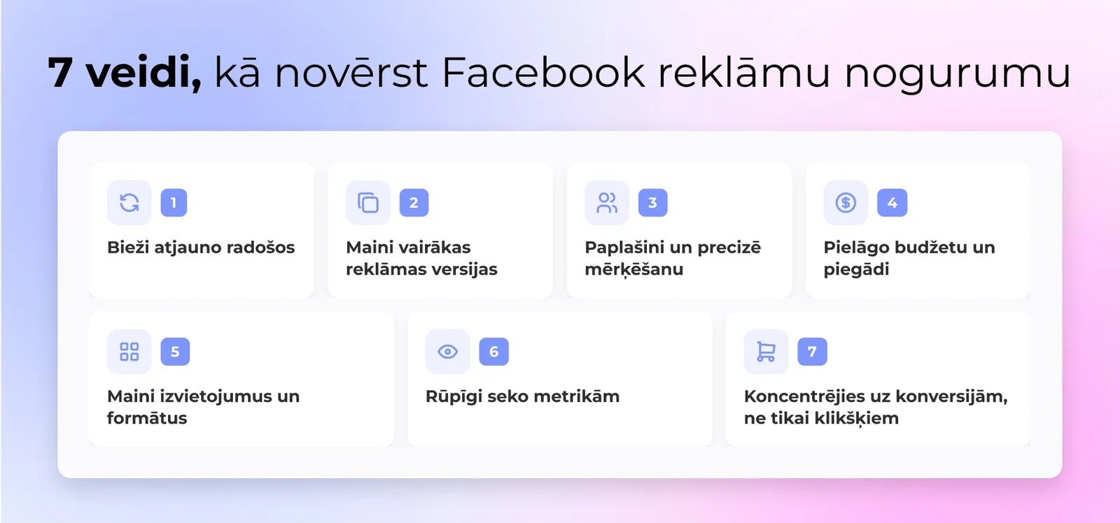 7 veidi, kā novērst Facebook reklāmu nogurumu