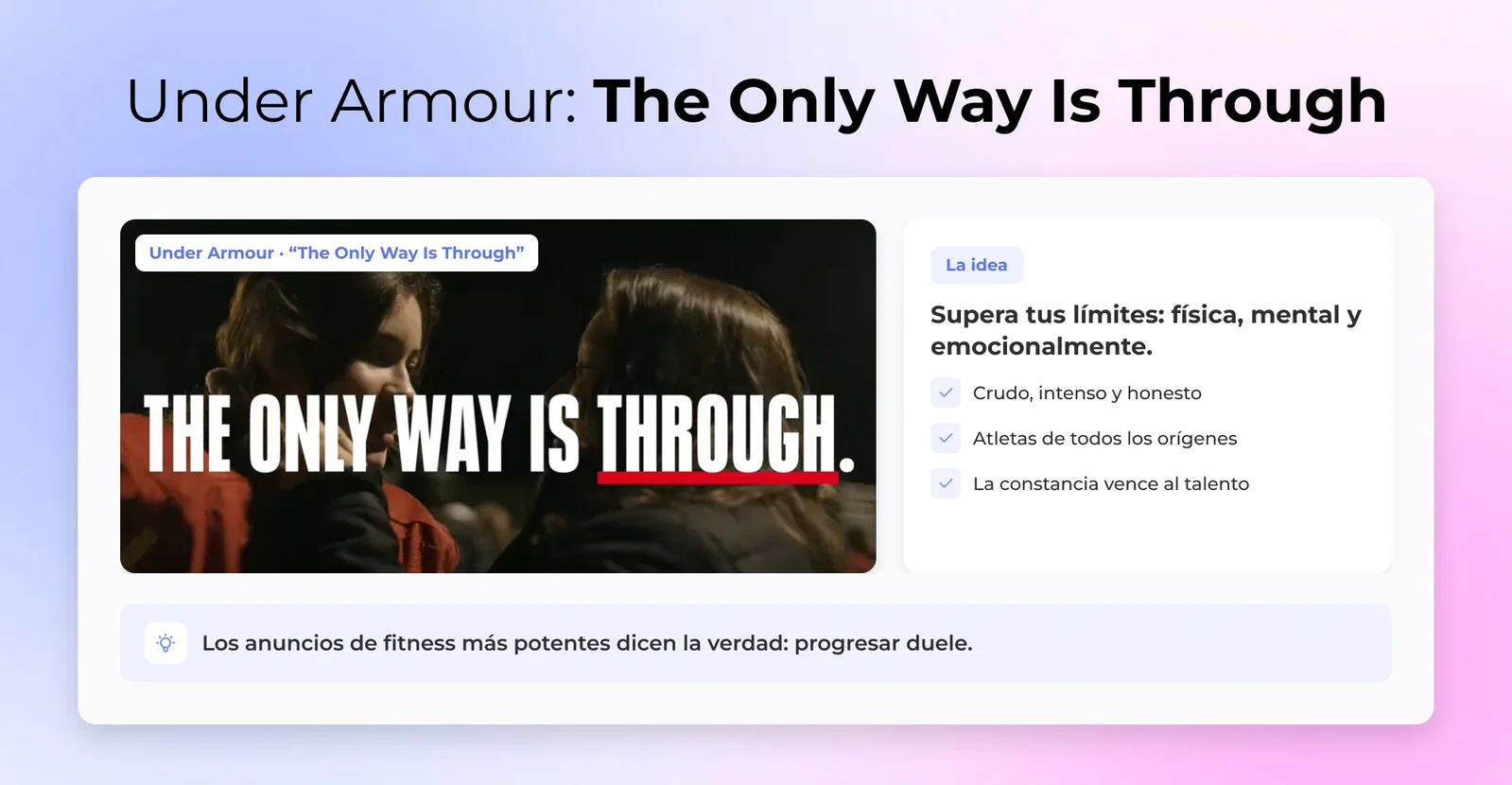 Under Armour: The Only Way Is Through