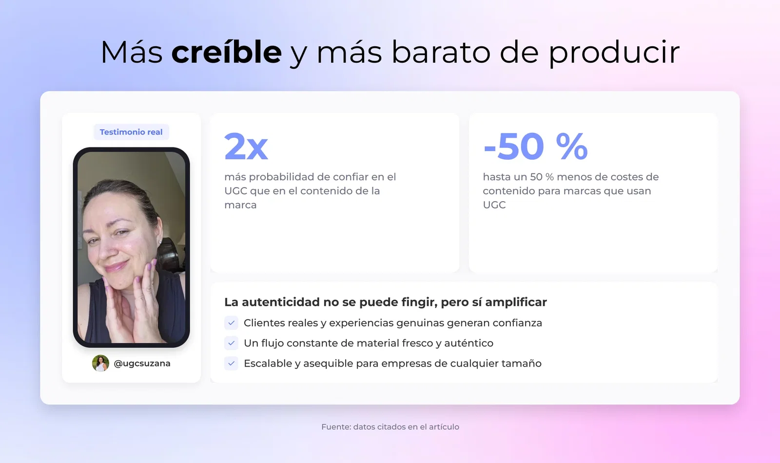 Más creíble y más barato de producir