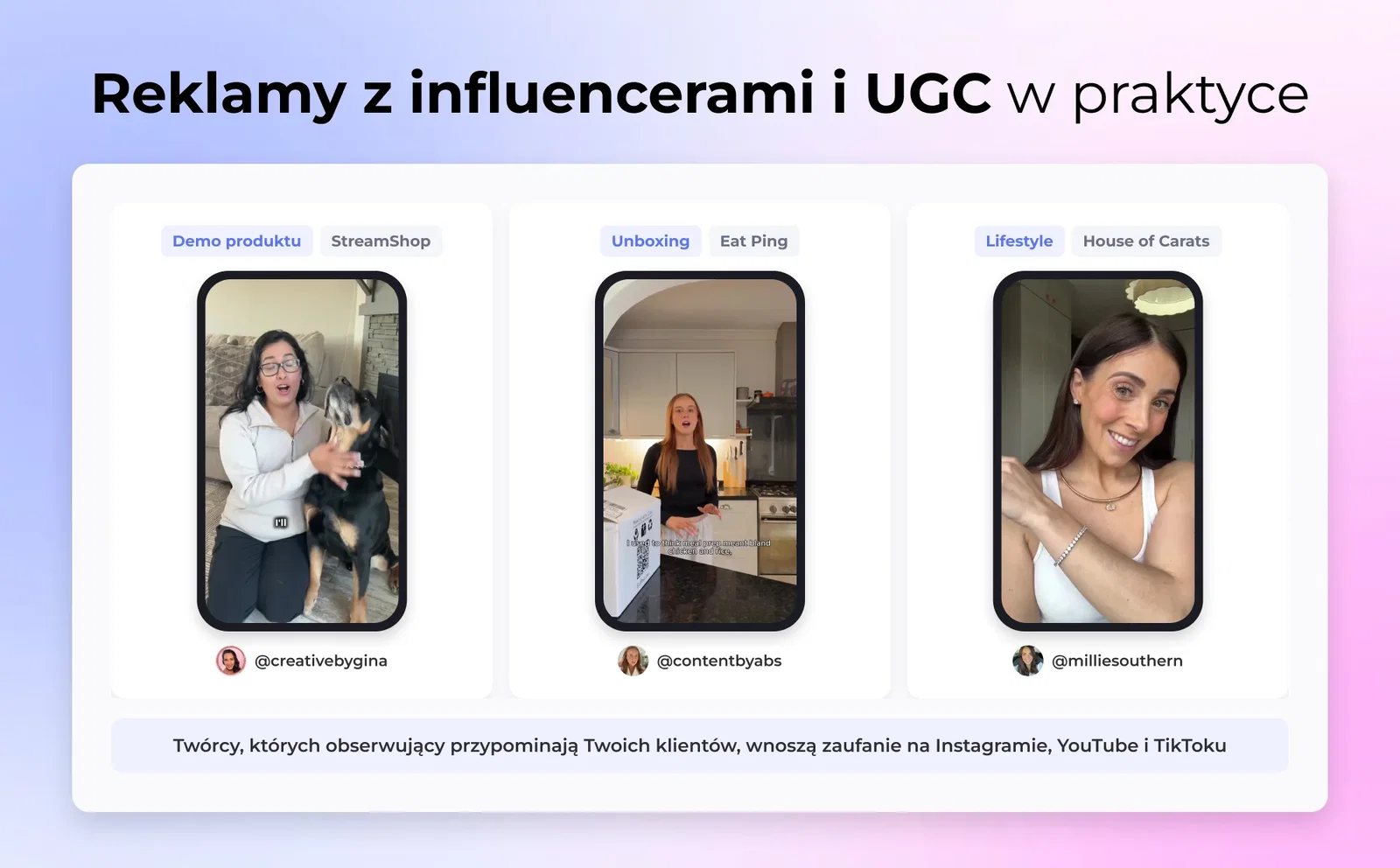 4. Reklamy influencerów i UGC