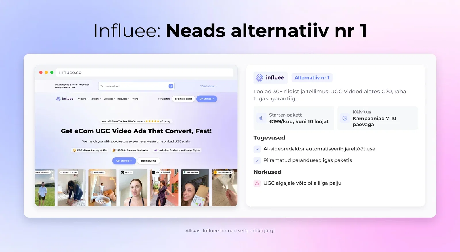 #1 Alternatiiv: Influee