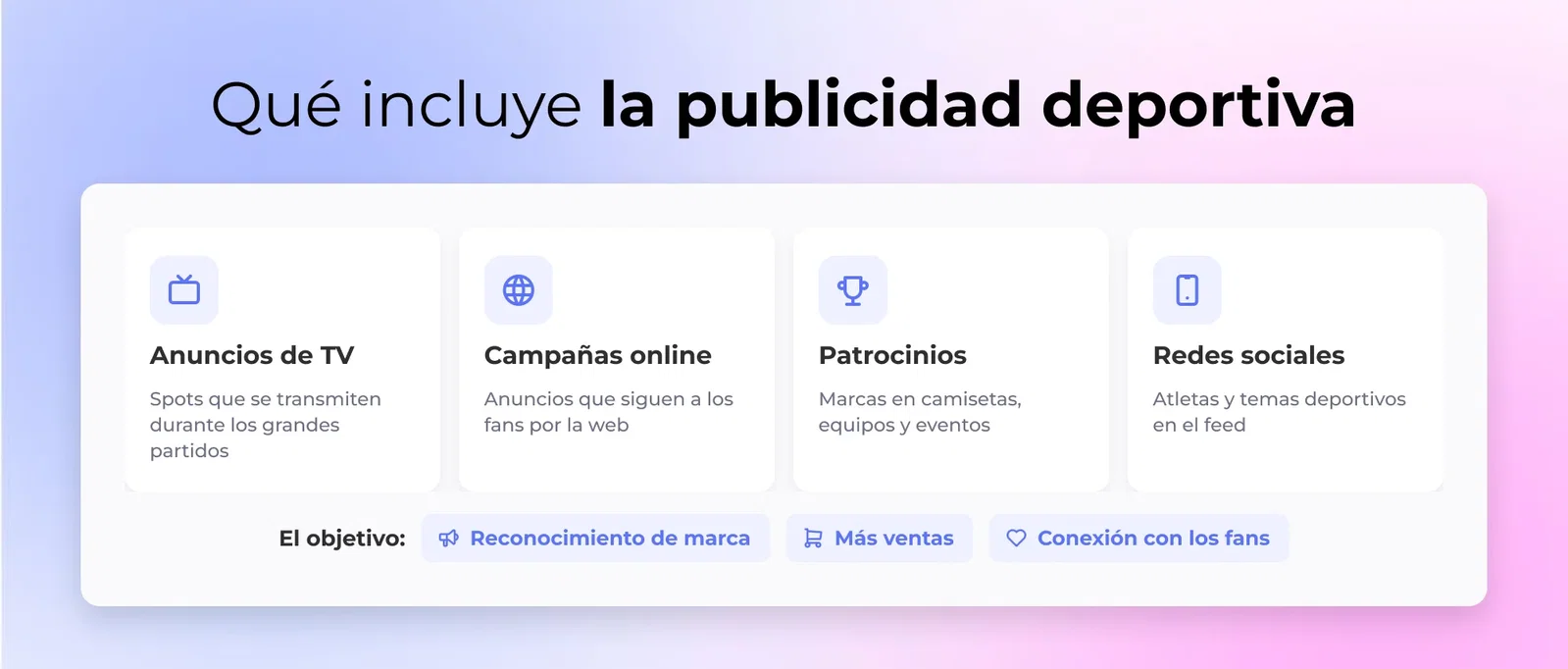 Qué incluye la publicidad deportiva