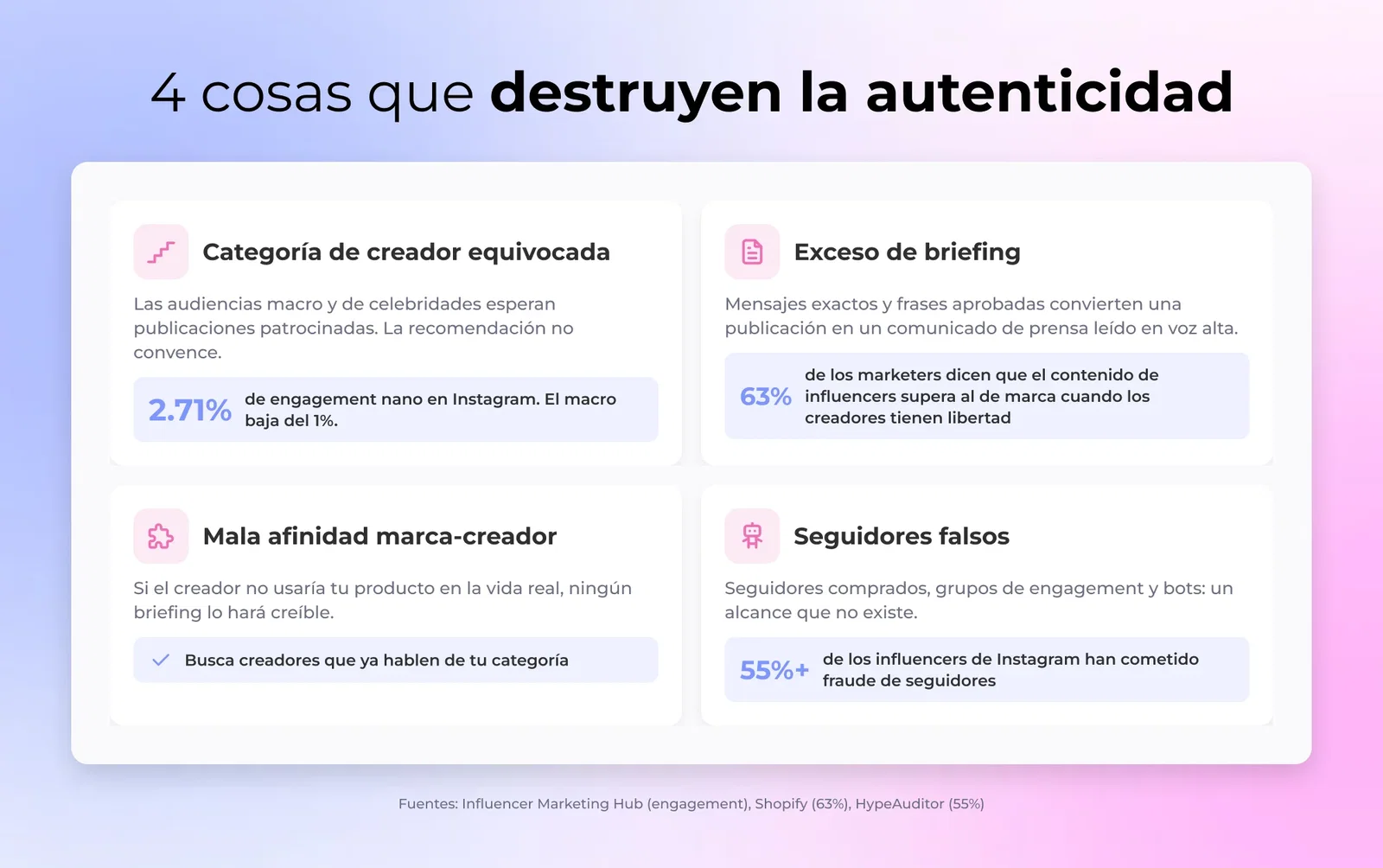 4 cosas que destruyen la autenticidad