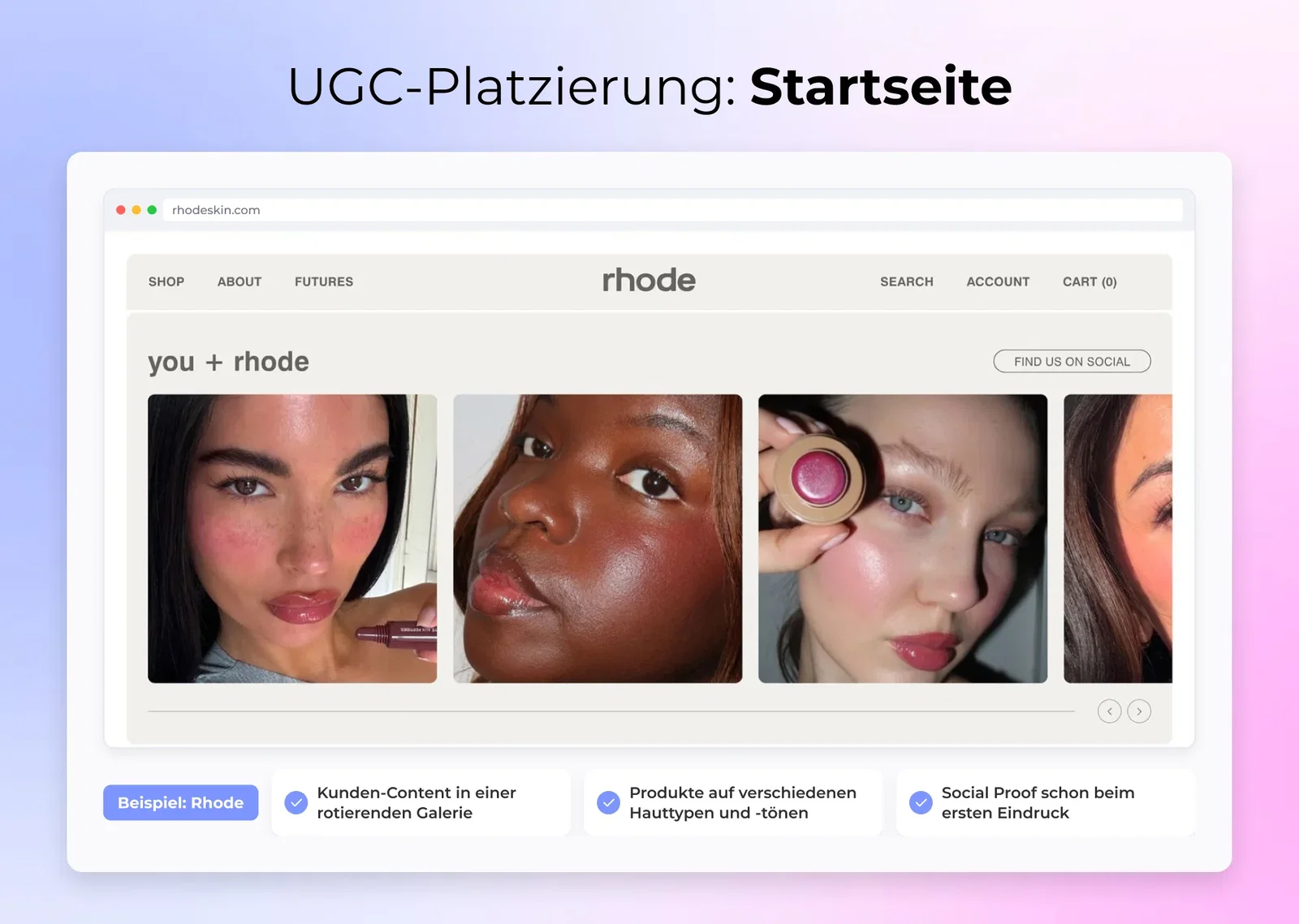 UGC-Platzierung: Startseite