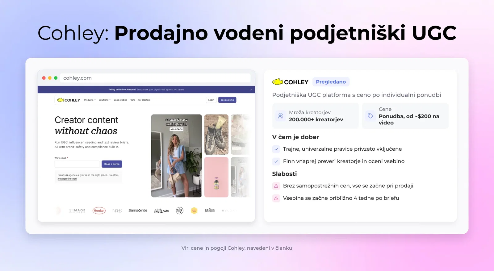 Cohley: Prodajno vodeni podjetniški UGC