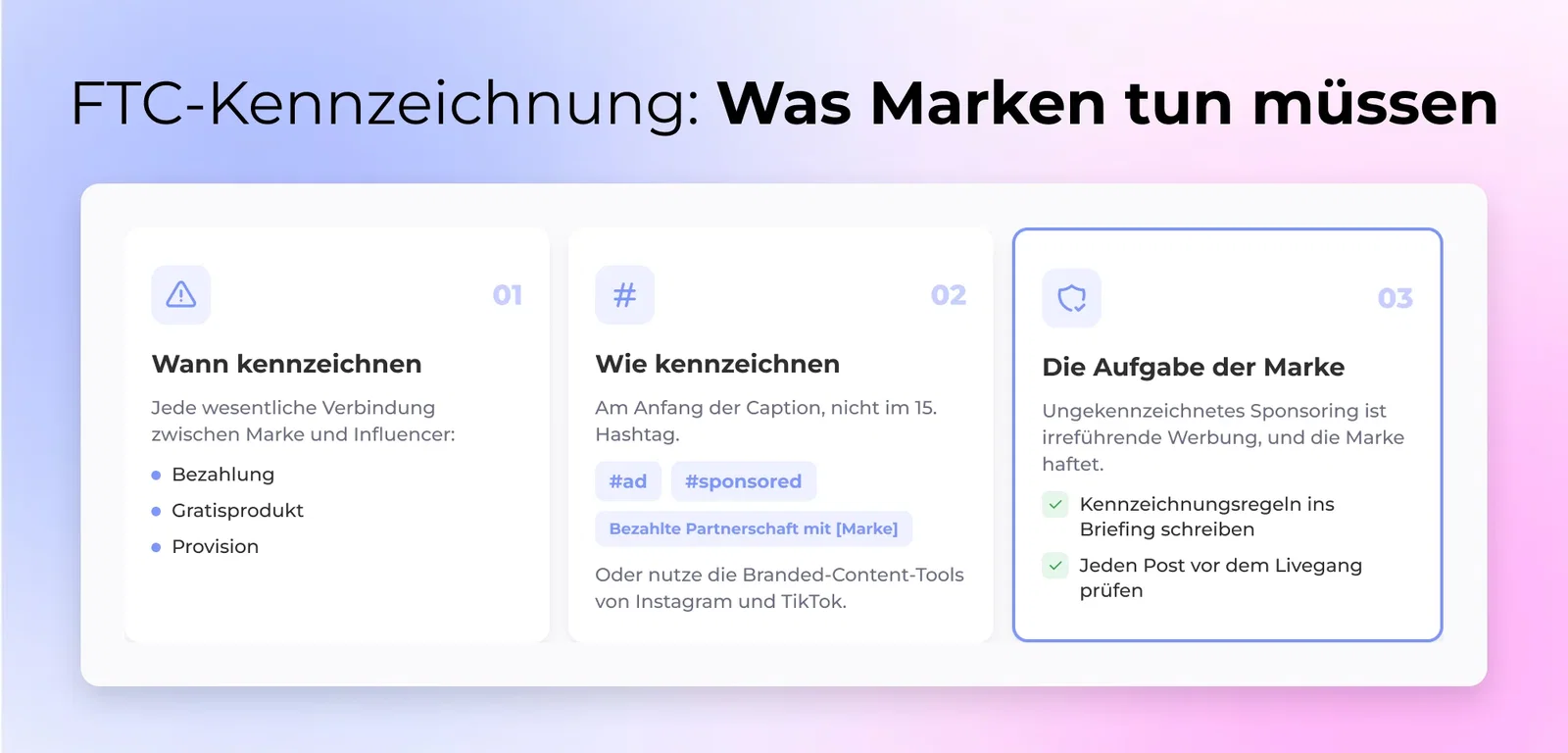 FTC-Compliance-Checkliste mit Offenlegungspflichten, Platzierungsregeln und Beispielen für Branded-Content-Tools auf Instagram und TikTok