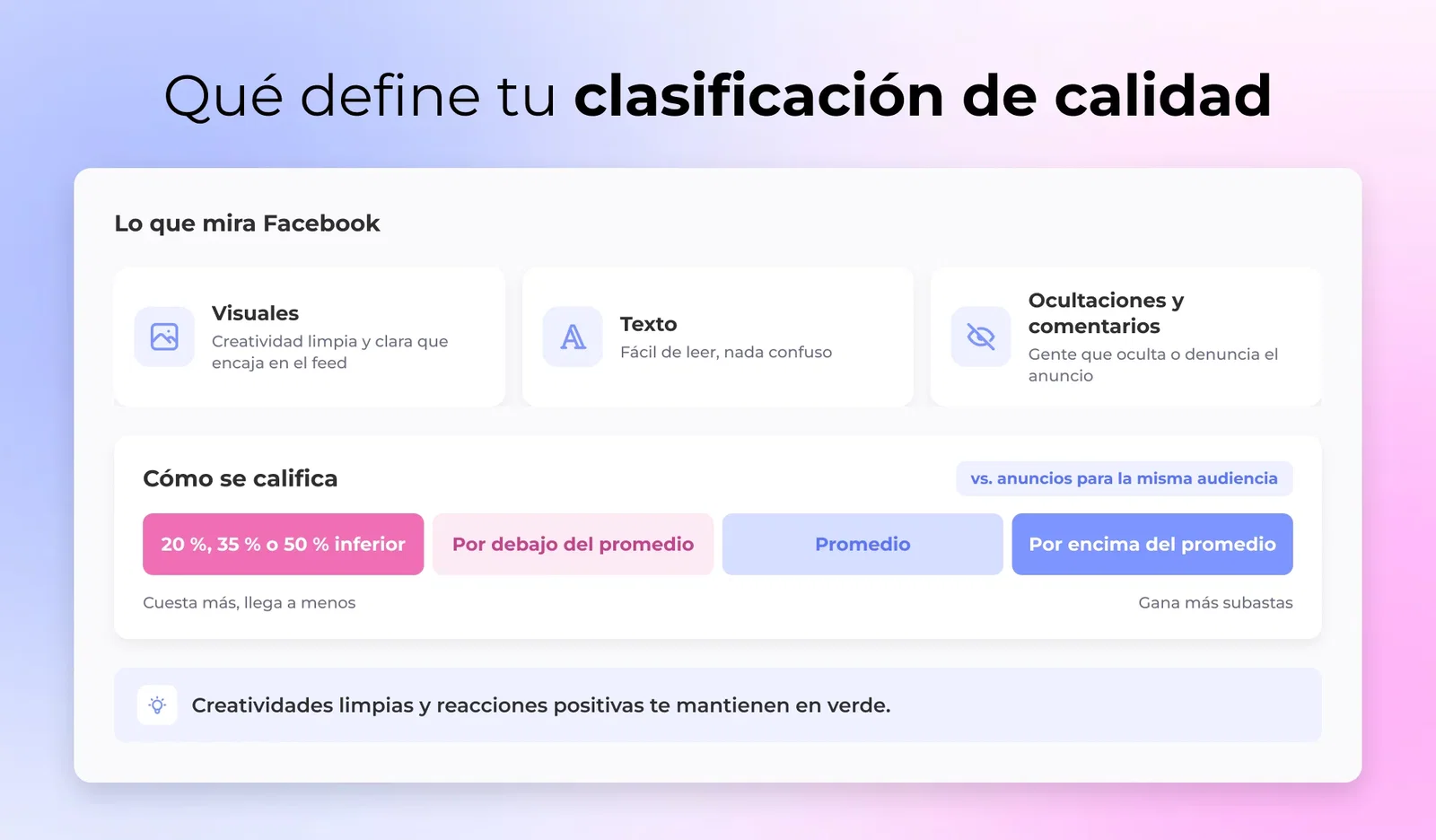 Qué define tu clasificación de calidad