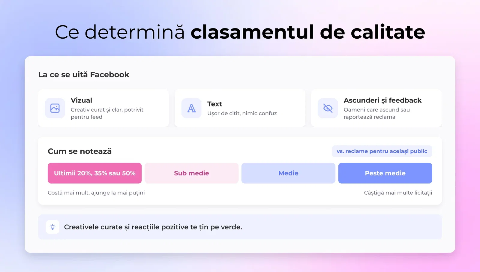 Ce determină clasamentul de calitate
