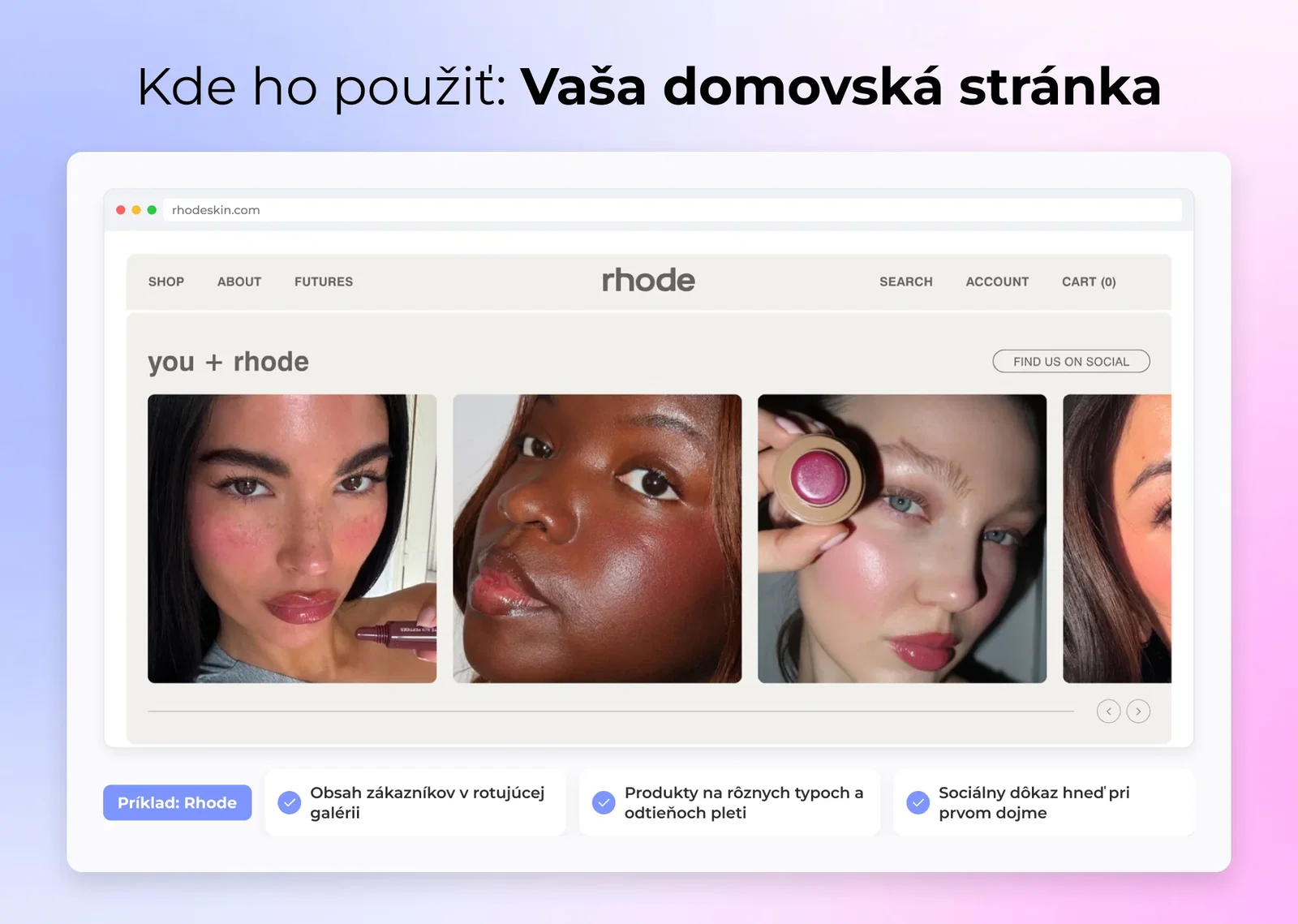 Kde ho použiť: Vaša domovská stránka