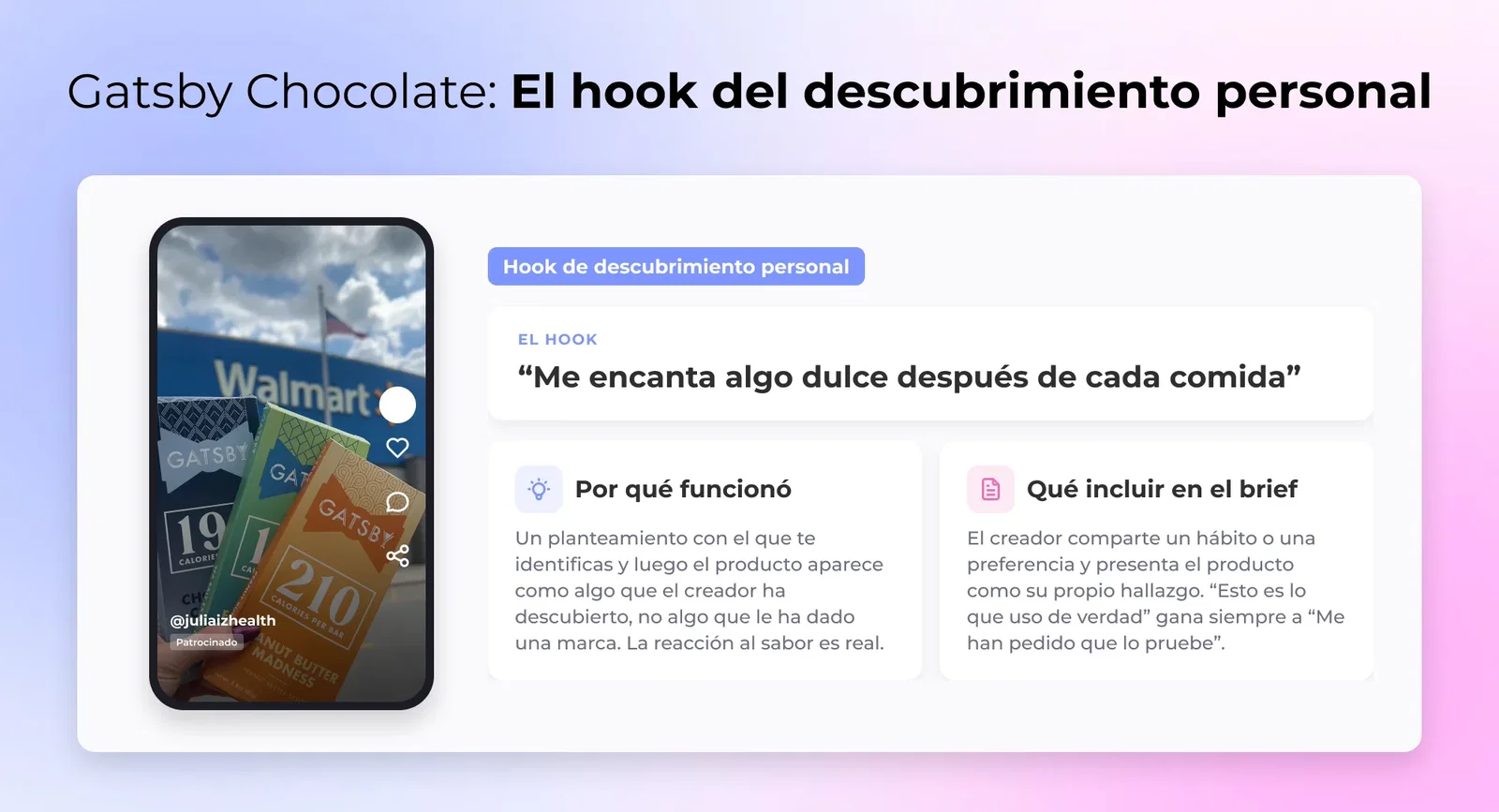Gatsby Chocolate: El hook del descubrimiento personal