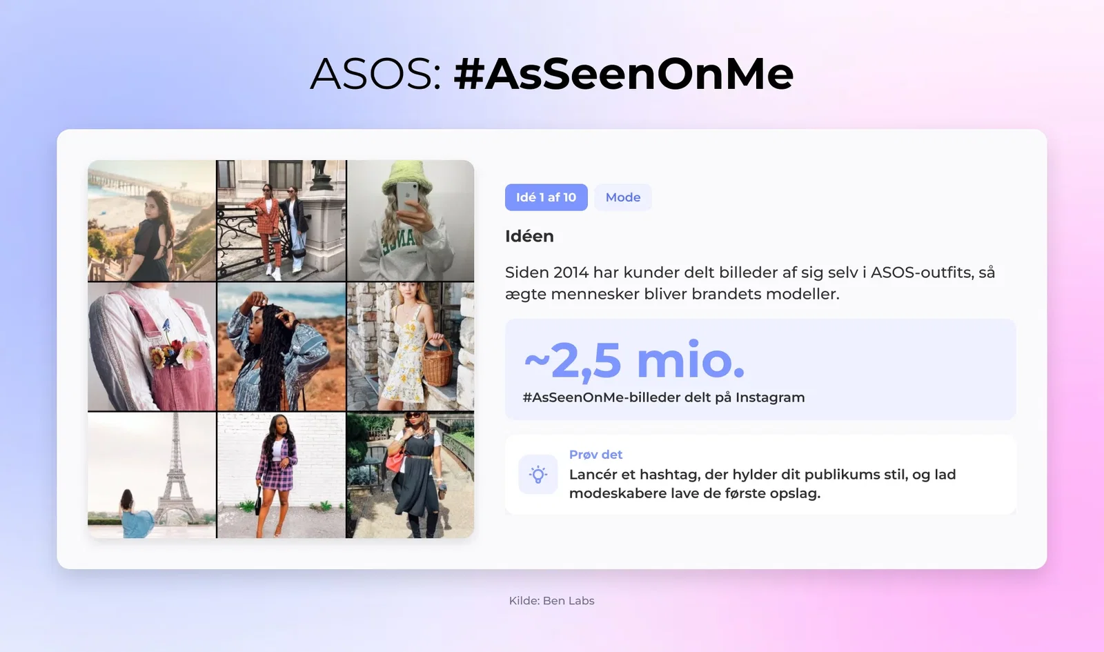 1. ASOS: #AsSeenOnMe (Mode)
