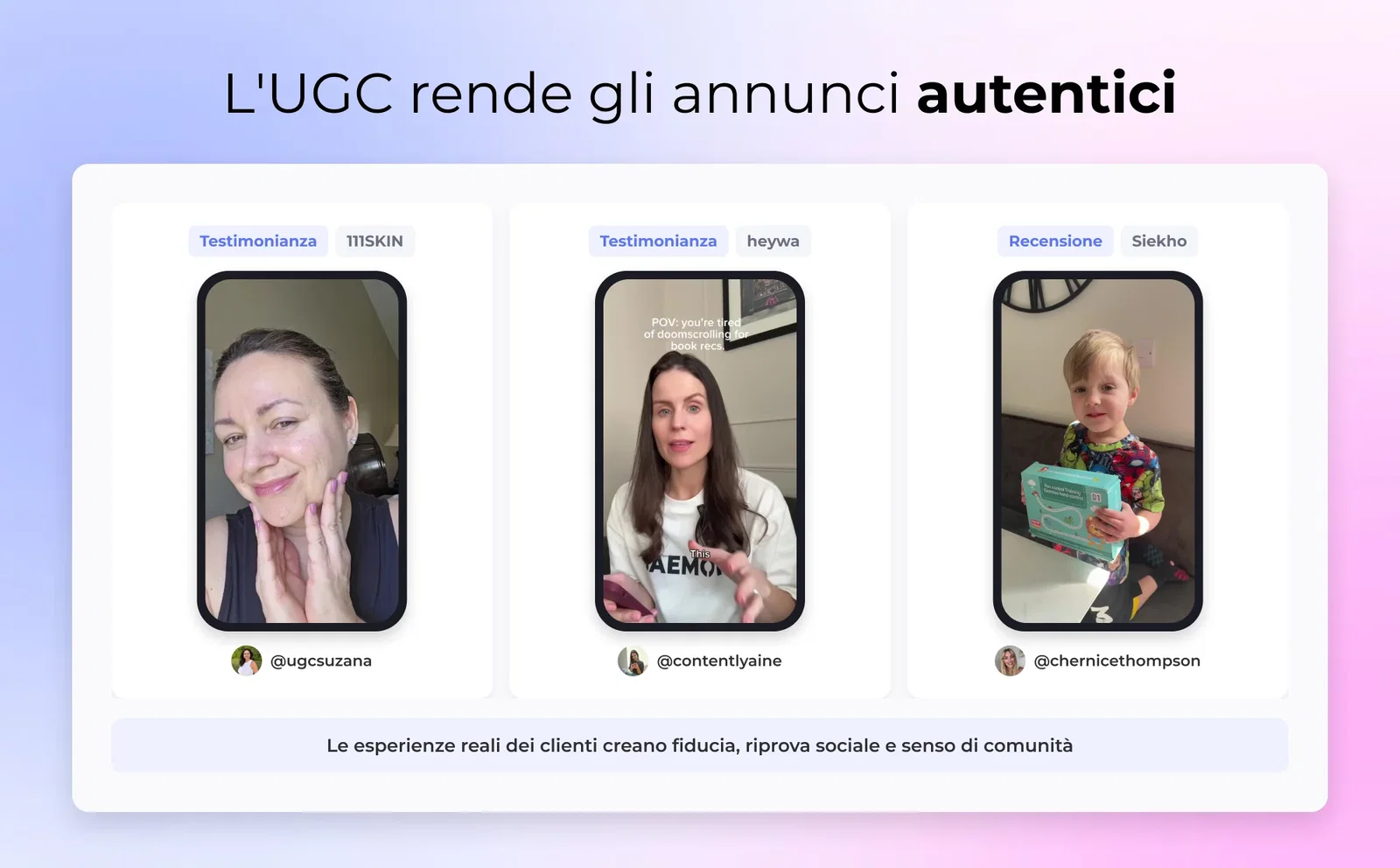 3. Sfrutta i contenuti generati dagli utenti (UGC) per annunci con immagini e video