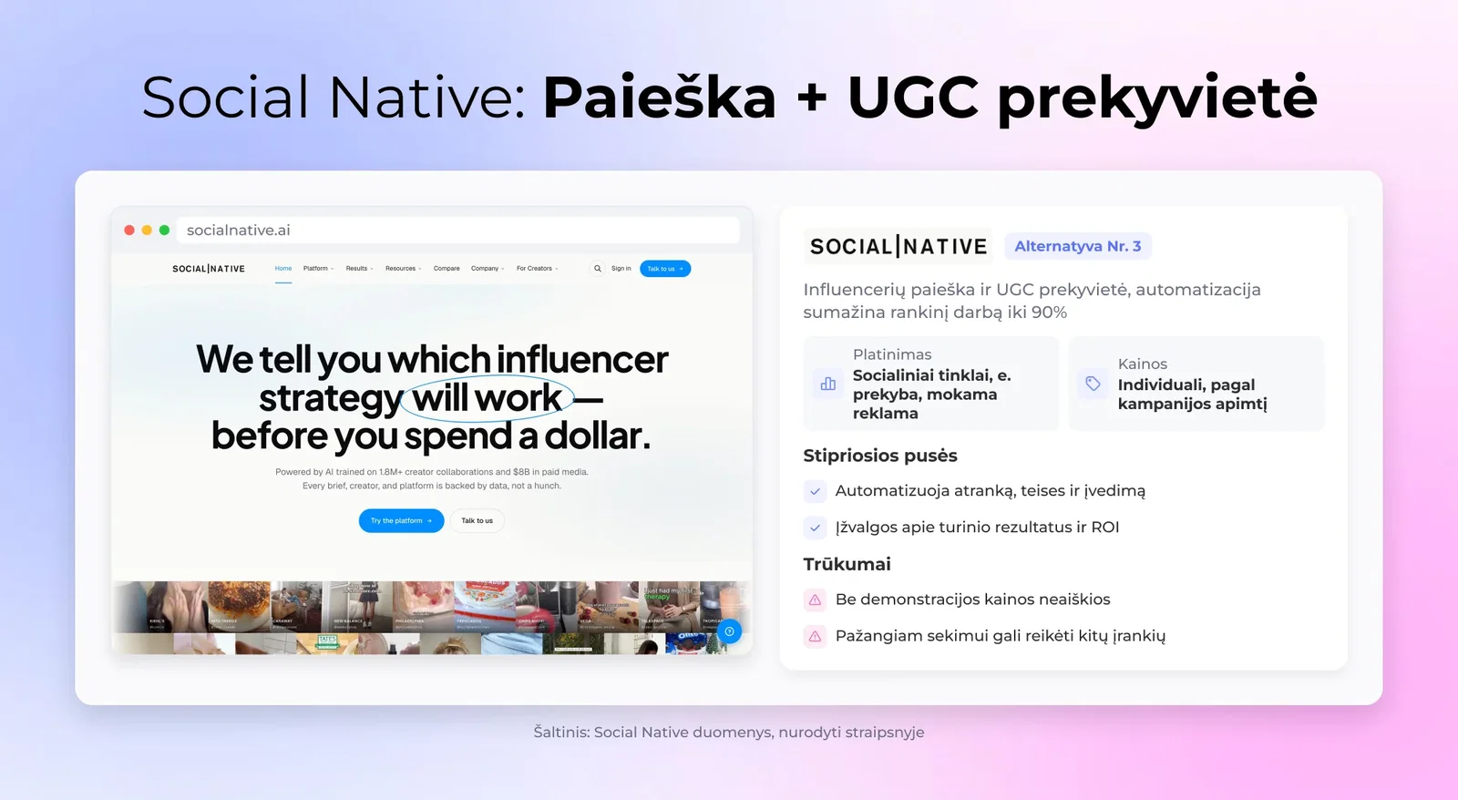#3 Alternatyva: SocialNative