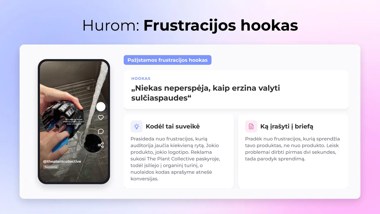 Hurom: Frustracijos kabliukas