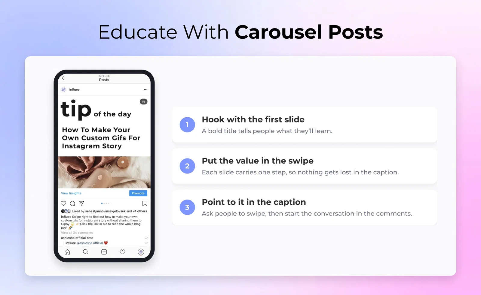 Educate With Carousel Posts