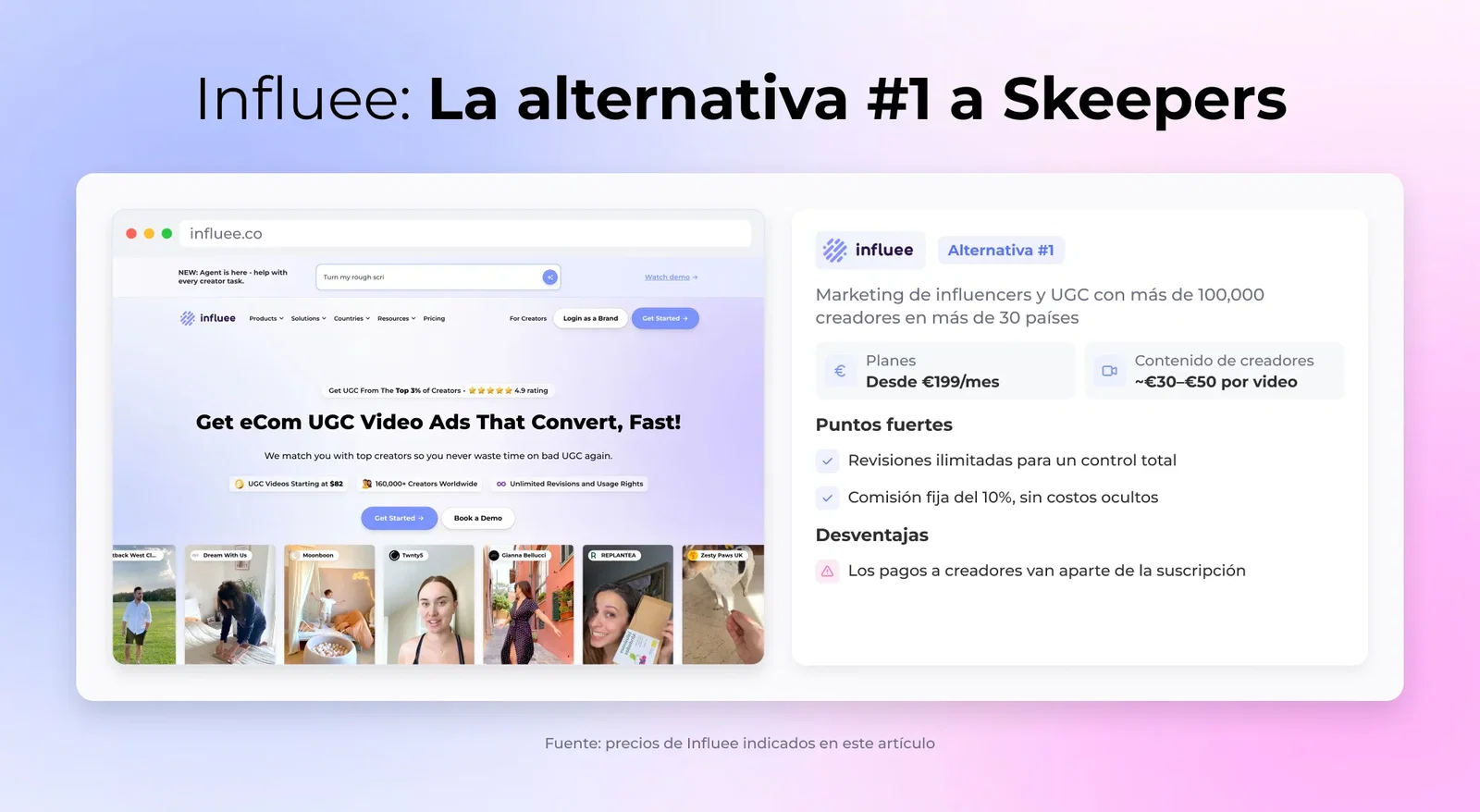 #1 Alternativa: Influee