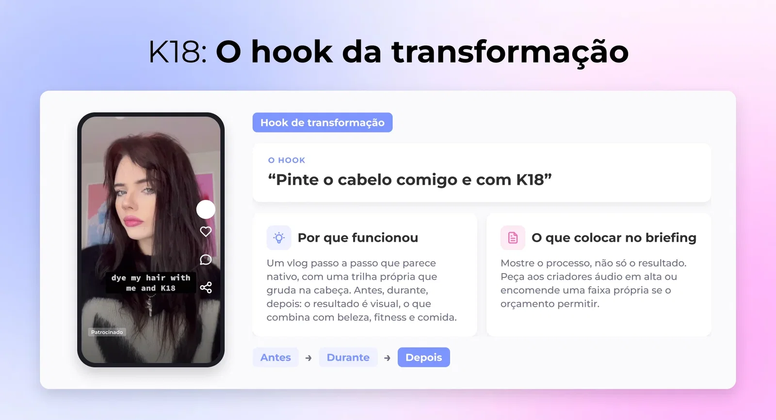 K18: O hook da transformação
