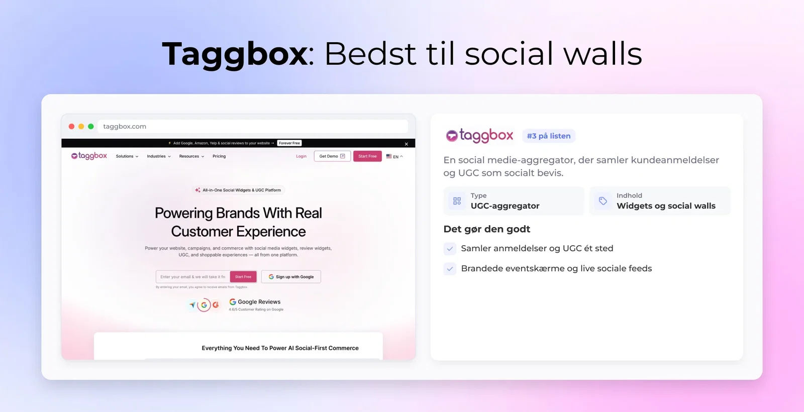 Taggbox: Bedst til social walls
