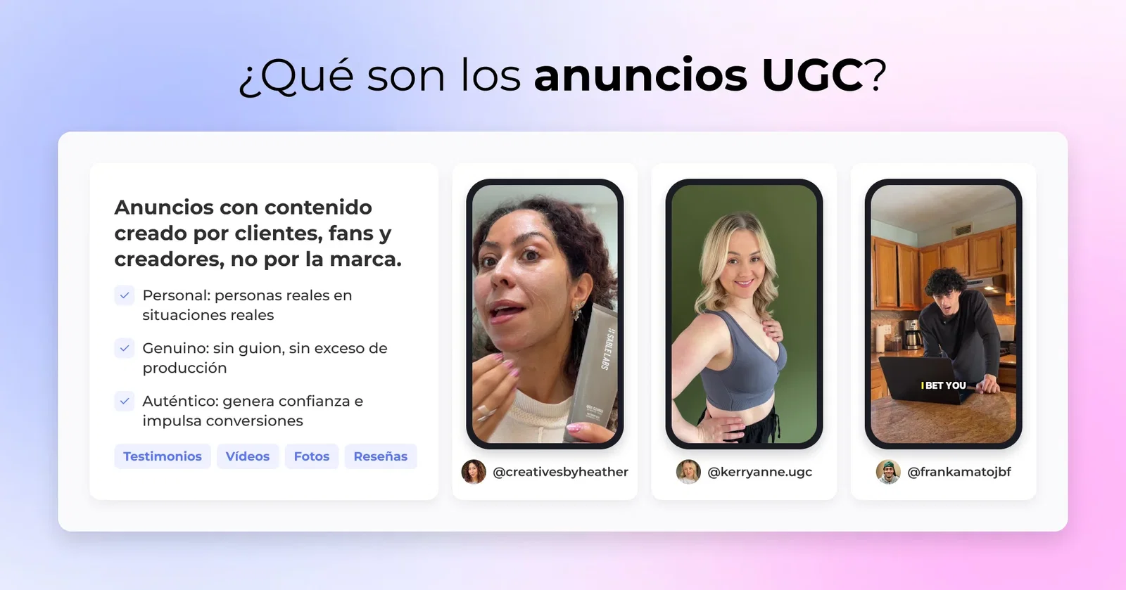 ¿Qué son los anuncios UGC?
